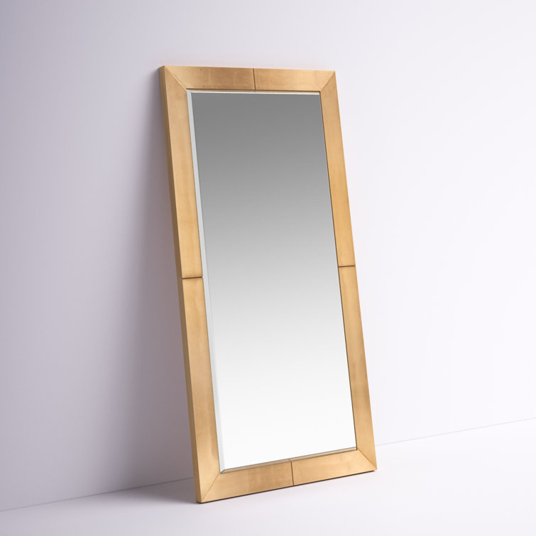 Etta Avenue™ Amaretto Wood Rectangle Floor Mirror & Reviews